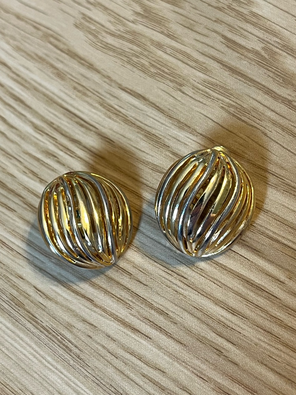 Vintage SIGNED Napier Dome Earrings